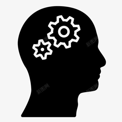 思考大脑创新图标svg_新图网 https://ixintu.com 创新 大脑 思考 战略思维产生想法