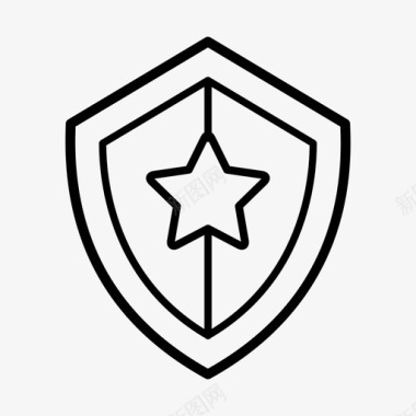 盾牌盾徽防御图标图标