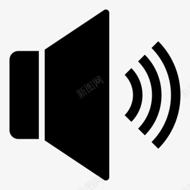 扬声器大音乐大声音图标图标