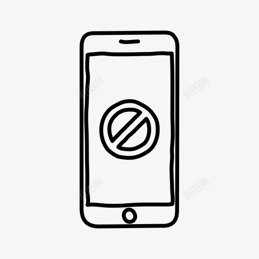 iphone限制设备手绘图标svg_新图网 https://ixintu.com iphone限制 受限 屏幕 手绘 设备