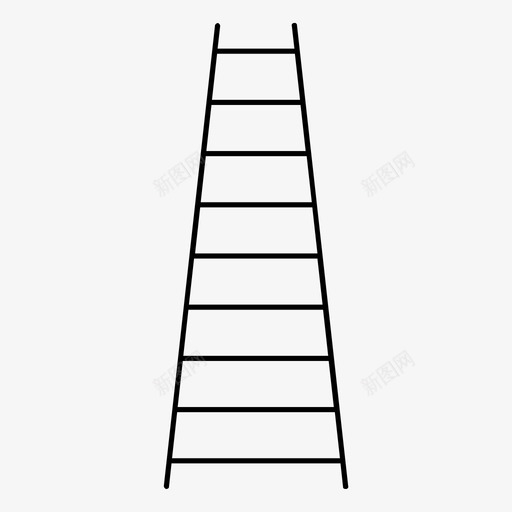 梯子设备房屋图标svg_新图网 https://ixintu.com 工具 房屋 梯子 油漆 设备