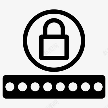 密码锁锁定受保护图标图标