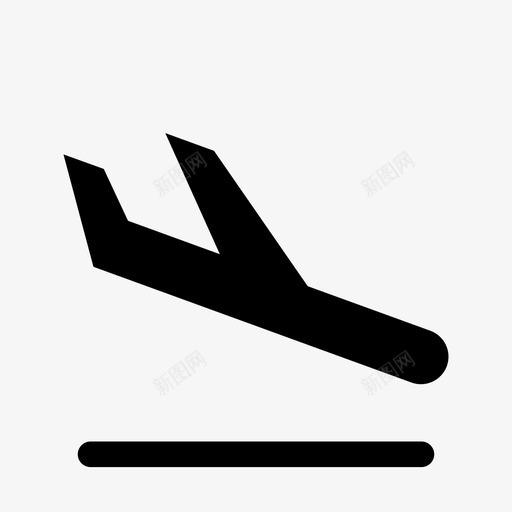 抵达机场飞机图标svg_新图网 https://ixintu.com 交通图标 抵达 机场 航站楼 飞机