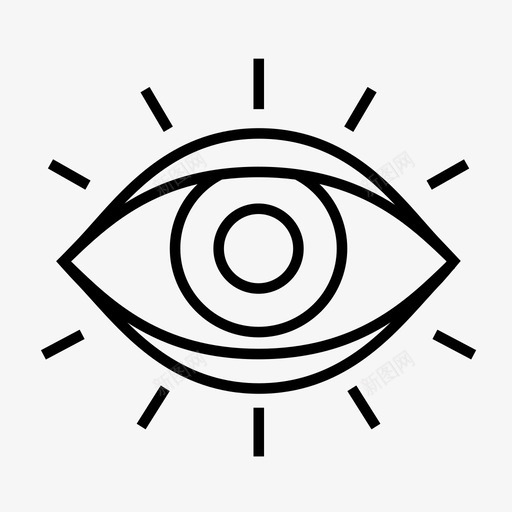 眼睛瞳孔阳光图标svg_新图网 https://ixintu.com 可视 监视 眼睛 瞳孔 金融 阳光