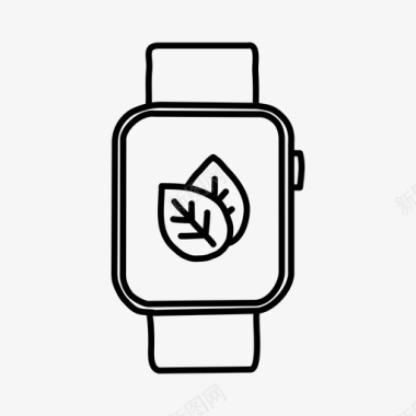 苹果手表叶苹果手表设备图标图标