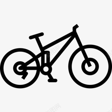 免费自行车骑自行车下坡图标图标