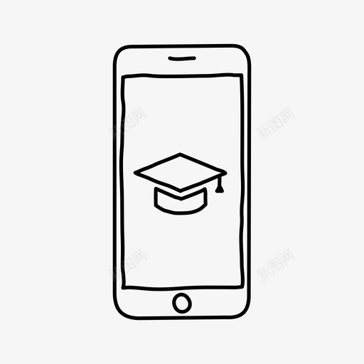 iphone教育大学设备图标svg_新图网 https://ixintu.com iphone教育 大学 屏幕 设备