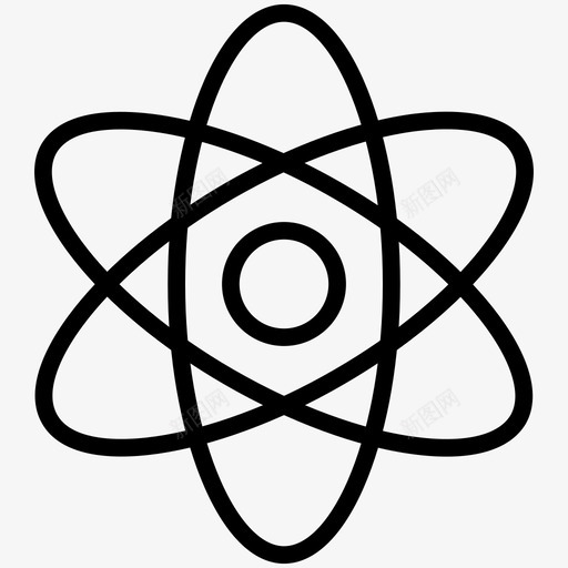 原子化学教育图标svg_新图网 https://ixintu.com 化学 原子 实验 实验室 教育 教育线图标