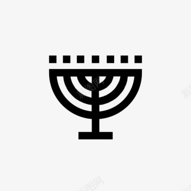 烛台光明节以色列图标图标