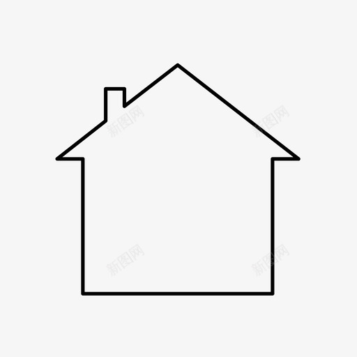房子建筑家庭图标svg_新图网 https://ixintu.com 住 家 家庭 建筑 房子
