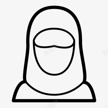 阿巴亚阿拉伯人穆斯林图标图标