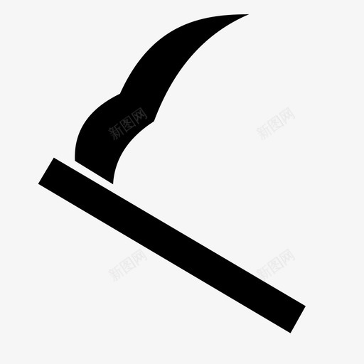 镰刀刀刃死亡图标svg_新图网 https://ixintu.com rpg武器雕文 冷酷的收割者 刀刃 割草 死亡 草 镰刀