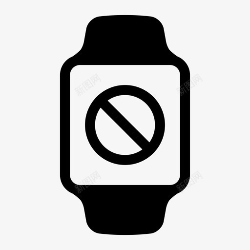 禁用applewatch断开连接图标svg_新图网 https://ixintu.com applewatch 可穿戴技术 断开连接 智能手表 禁用