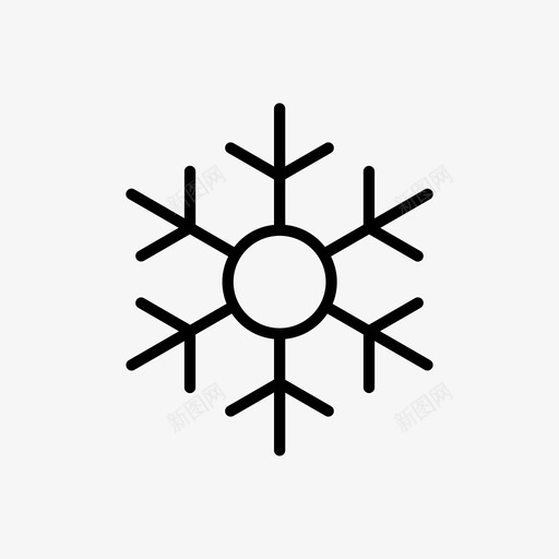 雪花圣诞节寒冷图标svg_新图网 https://ixintu.com 冬季 圣诞节 天气 寒冷 概要收集 雪花