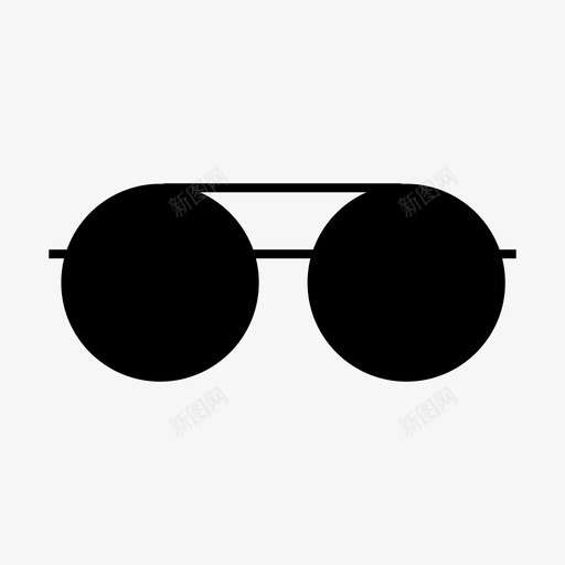 圆形眼镜眼镜时尚图标svg_新图网 https://ixintu.com 圆形眼镜 太阳镜 时尚 眼镜