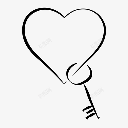 心与键手绘爱情图标svg_新图网 https://ixintu.com 心与键 情人节 情人节手绘 手绘 爱情