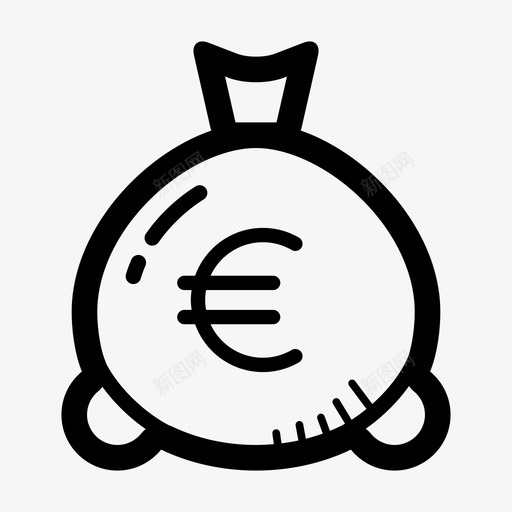 预算袋子欧元图标svg_新图网 https://ixintu.com 利息 投资 欧元 生意一落千丈 袋子 预算