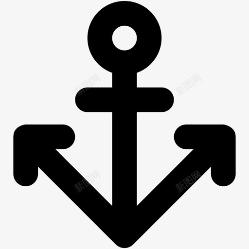锚船锚航海图标svg_新图网 https://ixintu.com 导航 网络和用户界面图标 航海 船锚 锚