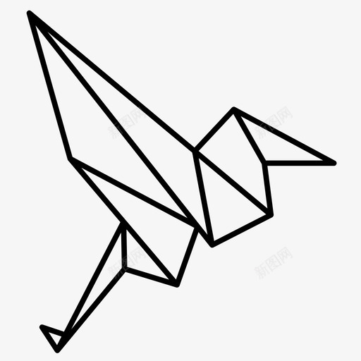 鸟动物苍蝇图标svg_新图网 https://ixintu.com 动物 折叠 折纸 折纸鸟 纸 苍蝇 鸟