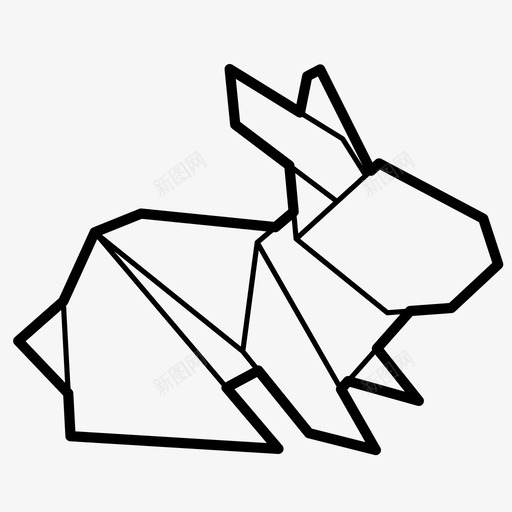 兔子动物复活节图标svg_新图网 https://ixintu.com 兔子 动物 复活节 折纸 折纸动物 纸