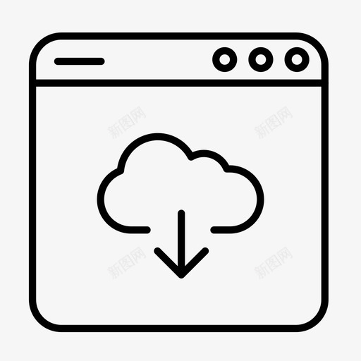 云服务器浏览器图标svg_新图网 https://ixintu.com icloud ui 下载 云服务器 浏览器 用户界面