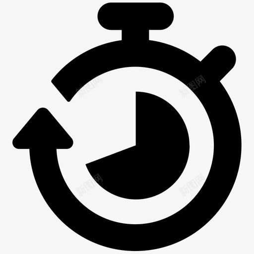 定时器倒计时计时图标svg_新图网 https://ixintu.com 倒计时 商务实心卷7 定时器 计时