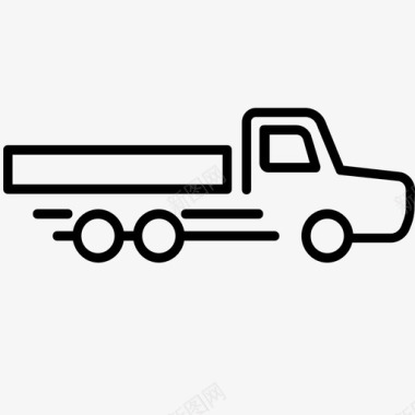重型卡车平板车图标图标