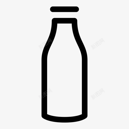 牛奶瓶牛奶玻璃图标svg_新图网 https://ixintu.com 牛奶 牛奶瓶 玻璃