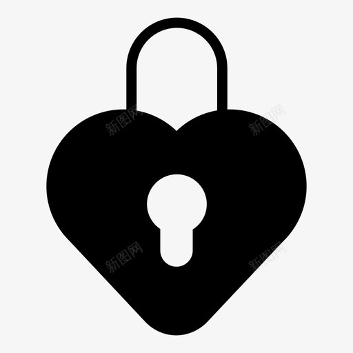 心锁钥匙爱情图标svg_新图网 https://ixintu.com 心锁 情人节 情人节简单填充 爱情 钥匙