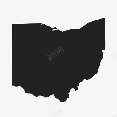俄亥俄州美国地图图标图标