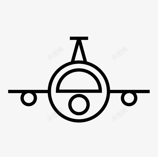 飞机飞行运输图标svg_新图网 https://ixintu.com 旅行 运输 运输细线图标集 飞机 飞行