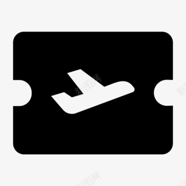 飞机票徽章检查图标图标