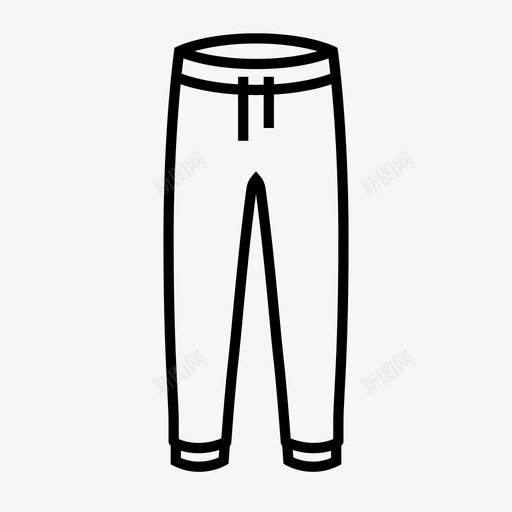 运动裤宽松裤衣服图标svg_新图网 https://ixintu.com 宽松裤 衣服 裤子 运动服 运动裤