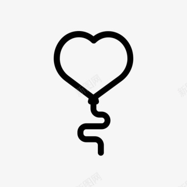 心形气球爱情浪漫图标图标