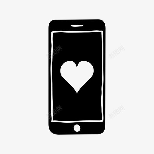 iphone心脏设备收藏夹图标svg_新图网 https://ixintu.com iphone心脏 屏幕 收藏夹 设备