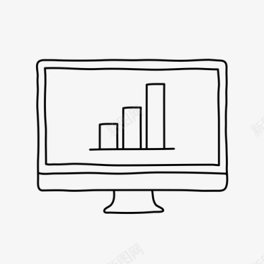 桌面分析条形图设备图标图标