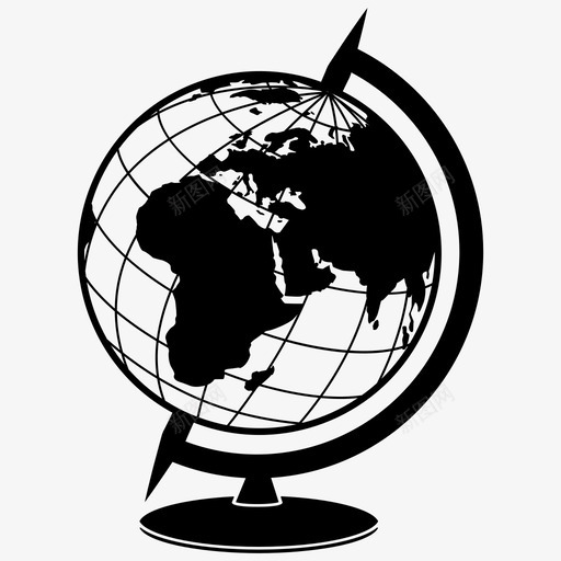 世界地球仪非洲地球图标svg_新图网 https://ixintu.com 世界地球仪 地图 地球 欧洲 非洲