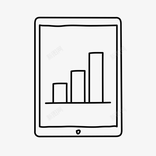 ipad条形图条形图设备图标svg_新图网 https://ixintu.com ipad条形图 屏幕 手绘 条形图 设备