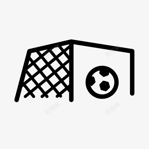 足球足球进球运动图标svg_新图网 https://ixintu.com 体育 足球 足球进球 运动