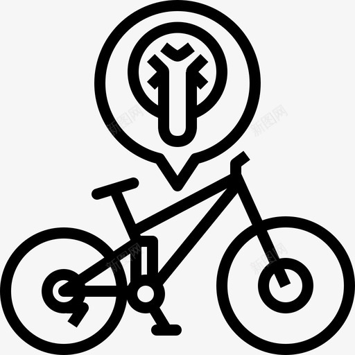 自由骑自行车曲柄骑自行车山地自行车图标svg_新图网 https://ixintu.com 山地自行车 美味的免费骑自行车生活 自由骑自行车曲柄 踏板 骑自行车
