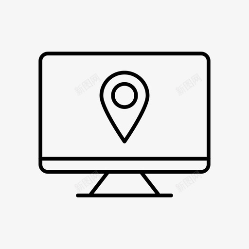 桌面方向设备地图图标svg_新图网 https://ixintu.com 地图 屏幕 桌面方向 设备