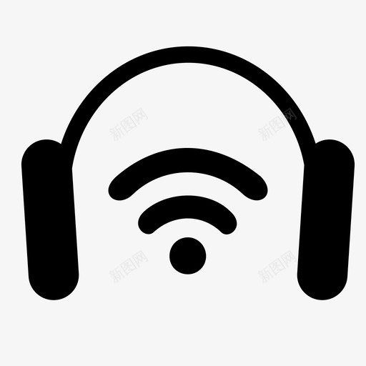 耳机wifi耳机音乐图标svg_新图网 https://ixintu.com 声音 耳机 耳机wifi 耳机耳机 音乐