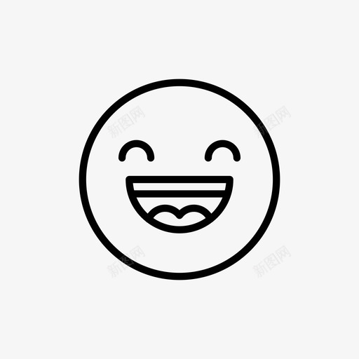 快乐表情表情符号笑图标svg_新图网 https://ixintu.com 微笑 快乐表情 概述表情 笑 表情符号