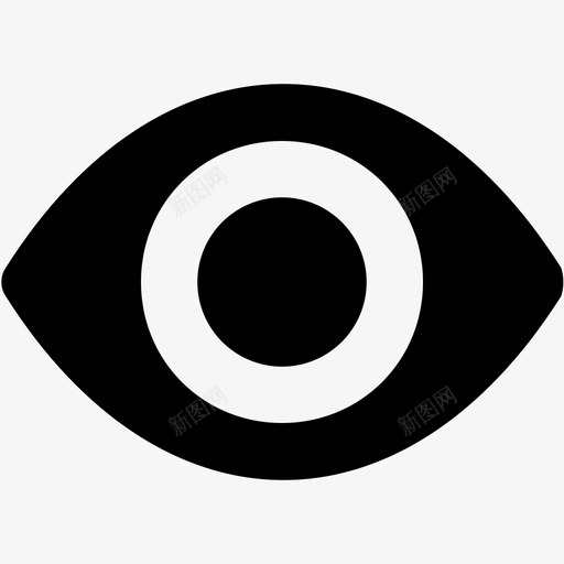 眼睛人眼看图标svg_新图网 https://ixintu.com 人眼 看 眼睛 网络和用户界面图标