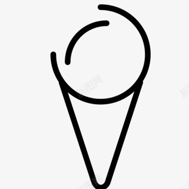 冰淇淋蛋卷冷冻图标图标