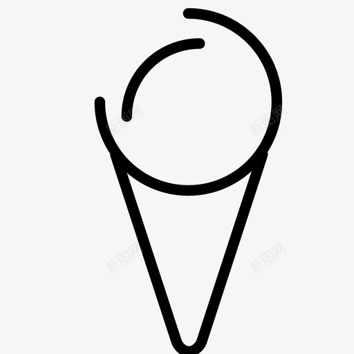 冰淇淋蛋卷冷冻图标svg_新图网 https://ixintu.com 冰淇淋 冷冻 蛋卷 请客