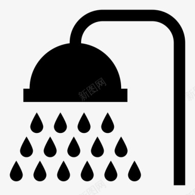 淋浴洗涤水图标图标