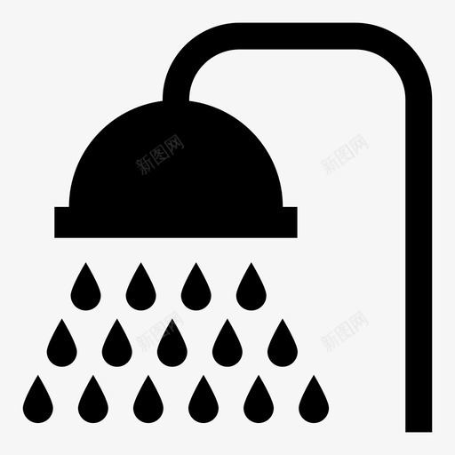 淋浴洗涤水图标svg_新图网 https://ixintu.com 水 洗涤 淋浴