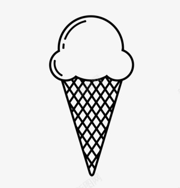 冰淇淋筒生日甜点图标图标