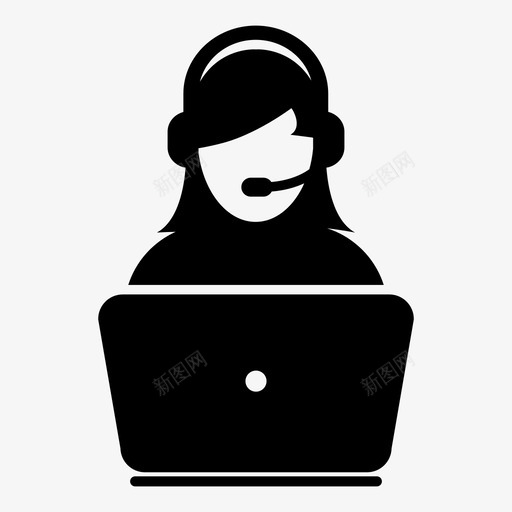 客户服务呼叫中心女性图标svg_新图网 https://ixintu.com 呼叫中心 女性 客户服务 帮助 帮助热线 支持 支持向量图标 服务 笔记本电脑